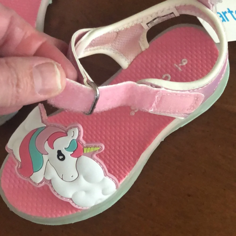 Carter’s girl’s dreamy unicorn light up soles sandals